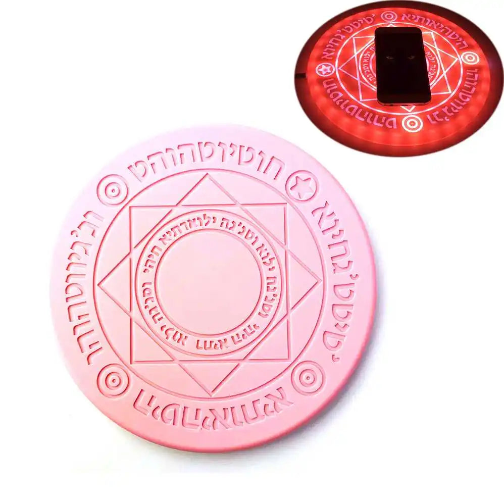 Carregador Por Indução Sem Fio Círculo Magico Mandala LED | Henry